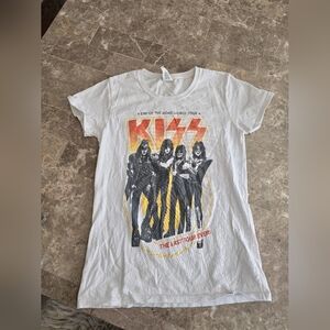 KISS Kids White Tshirt Sz Small